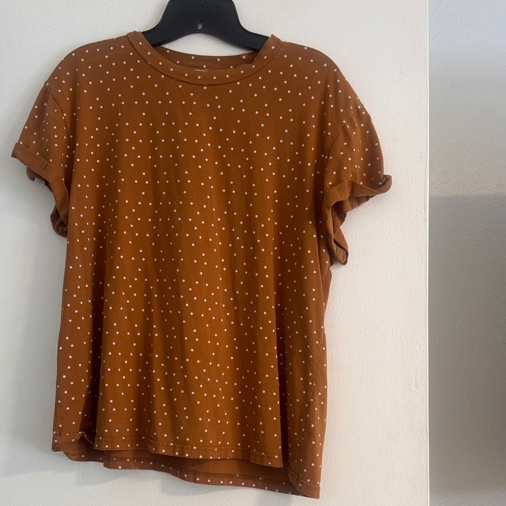Brown Polka Dot Women's Top